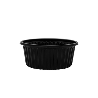 105 Round PP Container 8 oz. Black