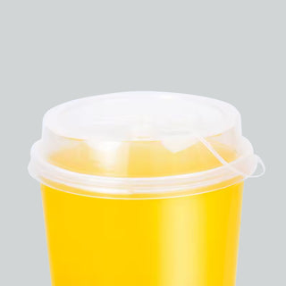 90mm PP Lid with Attached Stopper, Clear