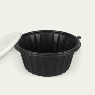 195-FP Round PP Bowl 48 oz. Black