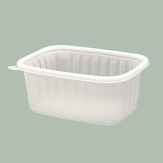 36oz Microwavable Rectangular PP Container, 500/case, [Base Only]