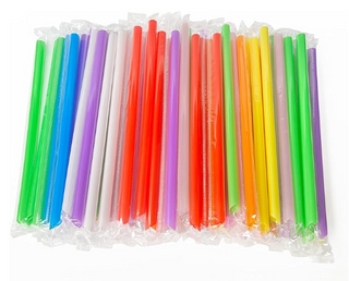 ⚡Pre-Order⚡ 9.5 Inch 0.47" Wide Jumbo Boba Straws Color Mix, 3000pcs, Fits 24oz Bubble Tea Cups