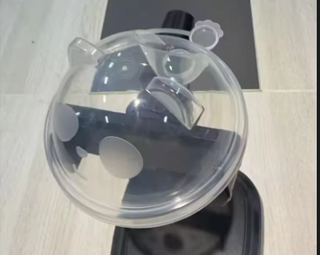 ⚡Pre-Order⚡90mm Bear Lid for Premium Boba Cups with Stopper, 1,000/case, PP, Transparent