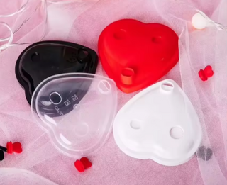 ⚡Pre-Order⚡ Heart Shape Premium Boba Lid with Heart Stopper, 1,000/case, Transparent