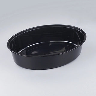 Oval PP Takeout Containers with Lids, 32 oz, Clear - 200 Sets (B1000)
