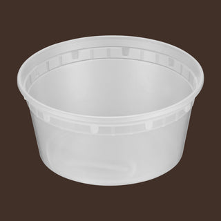 12oz Heavy Duty PP Deli Container and Lid Combo Pack, 240/case