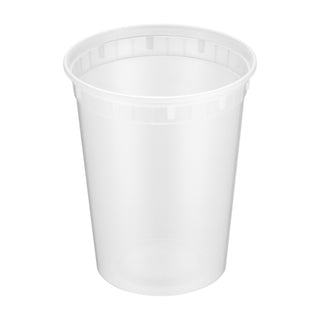 32oz Heavy Duty PP Deli Container and Lid Combo Pack, 240/case
