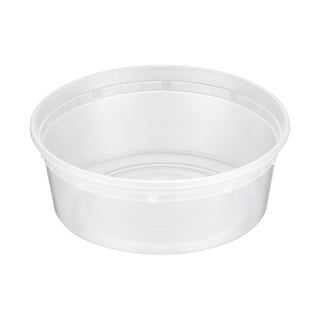 8oz Heavy Duty PP Deli Container and Lid Combo Pack, 240/case