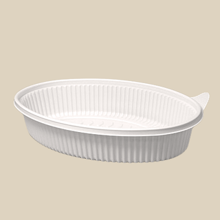 Big Oval PP Container 85 oz. White